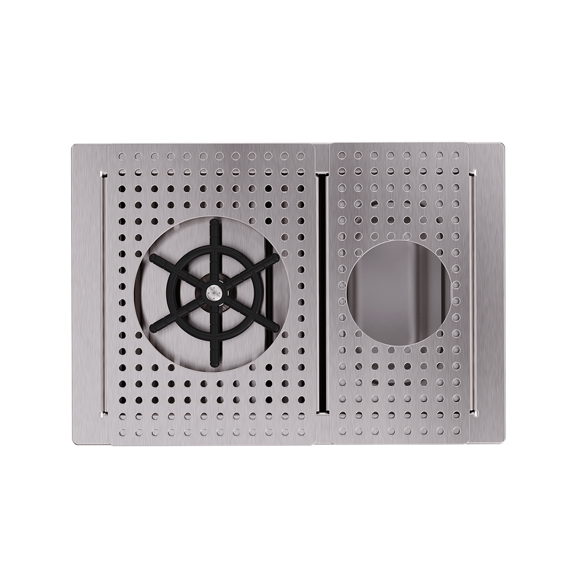 rince verre et shaker en inox pour station cocktail