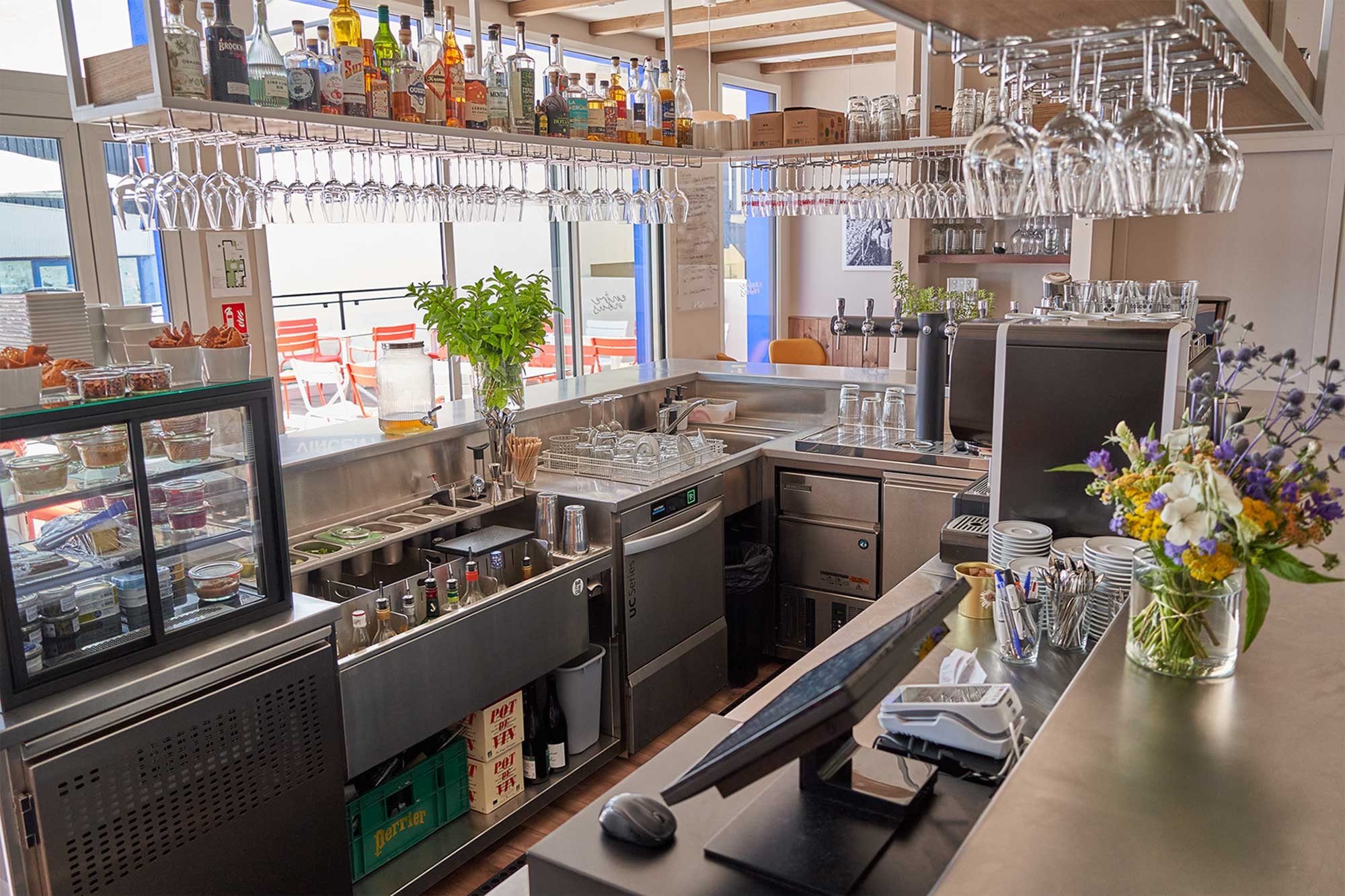 Bar en U de brasserie
