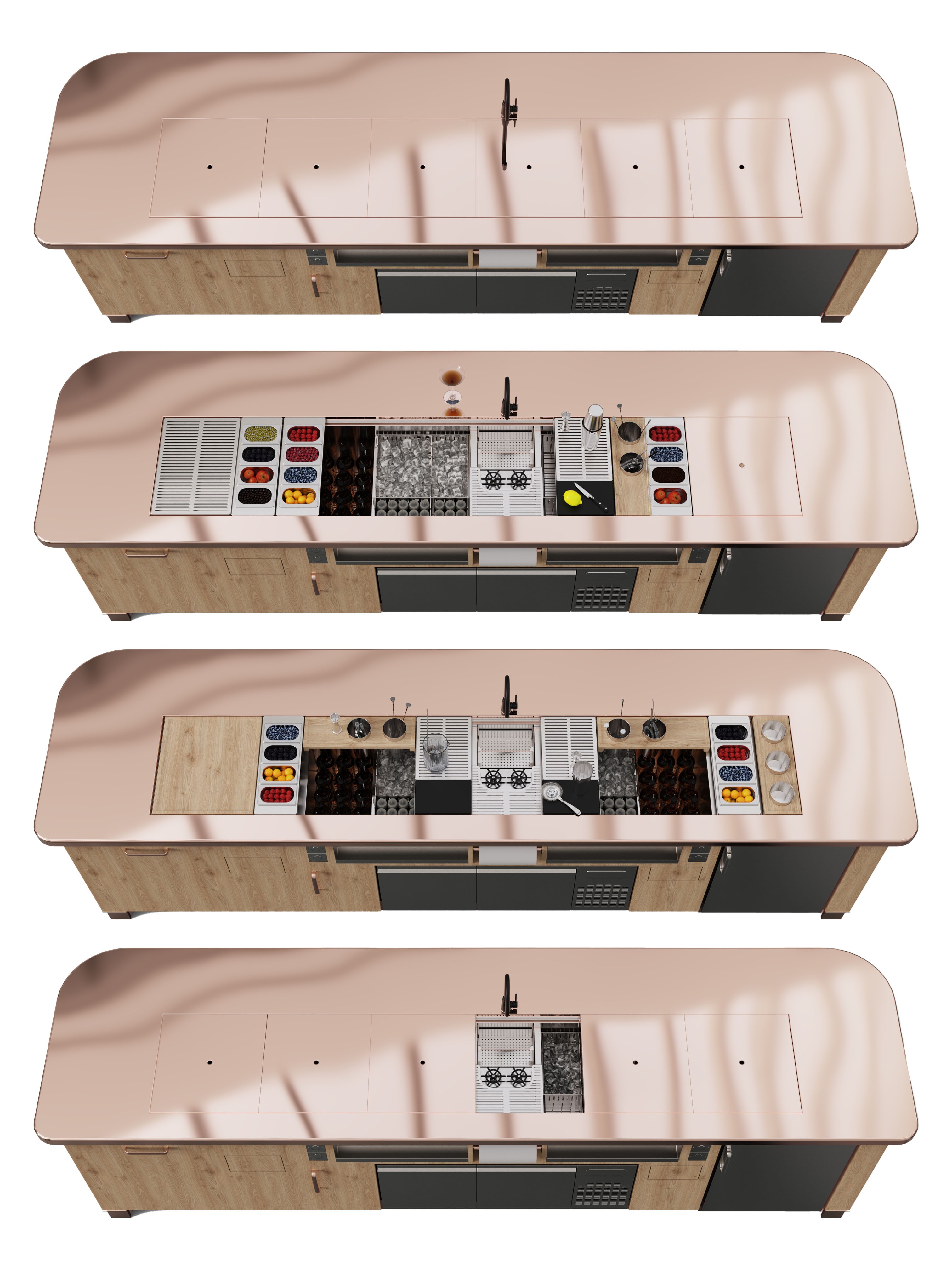  Station cocktail modulable a double poste 