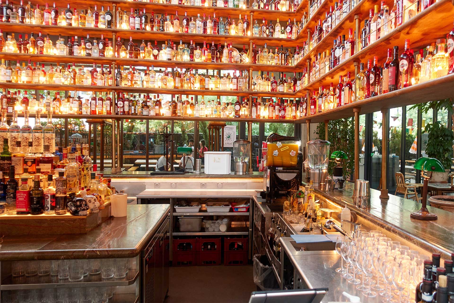 Station de bar en ilot