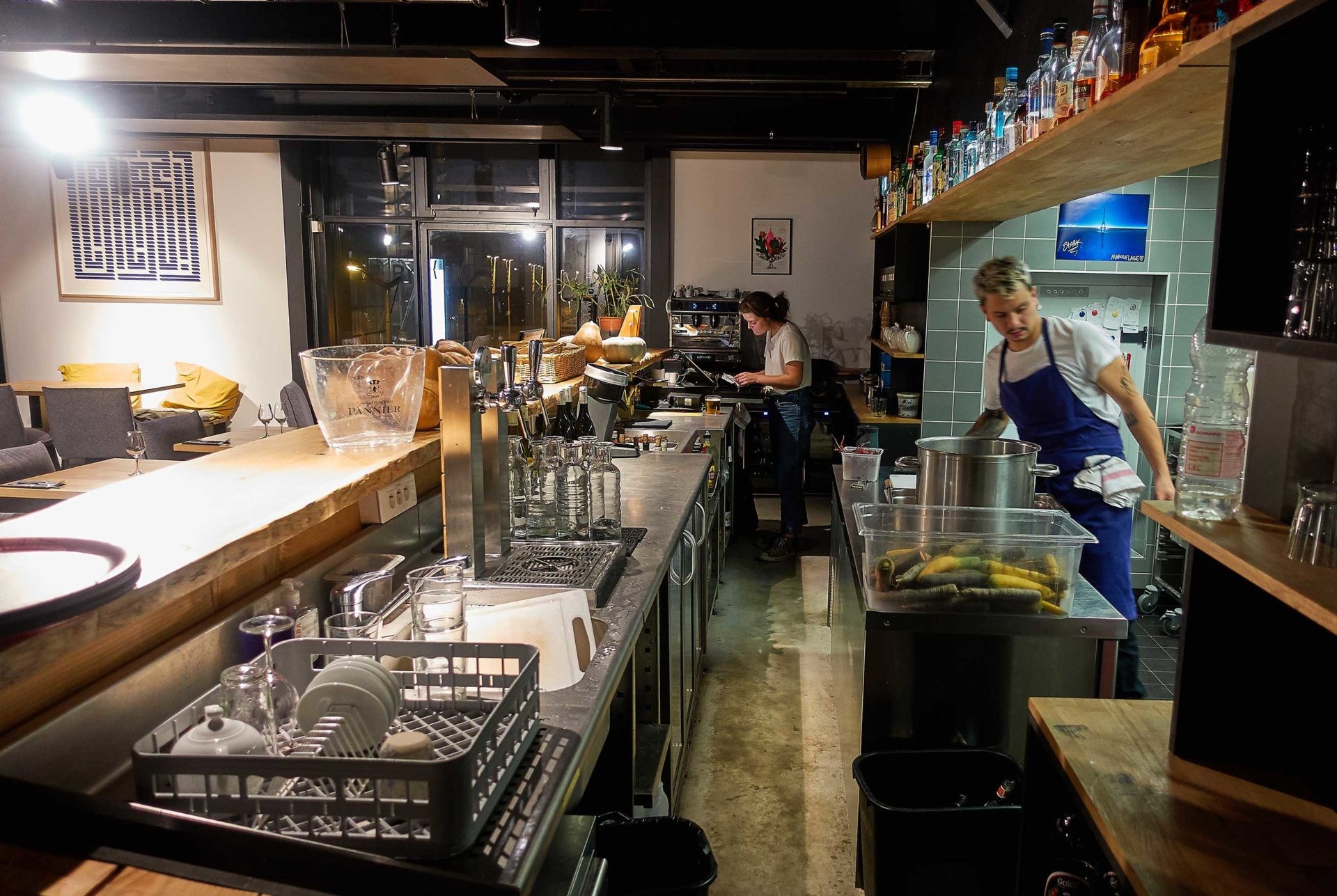 Station de bar en inox