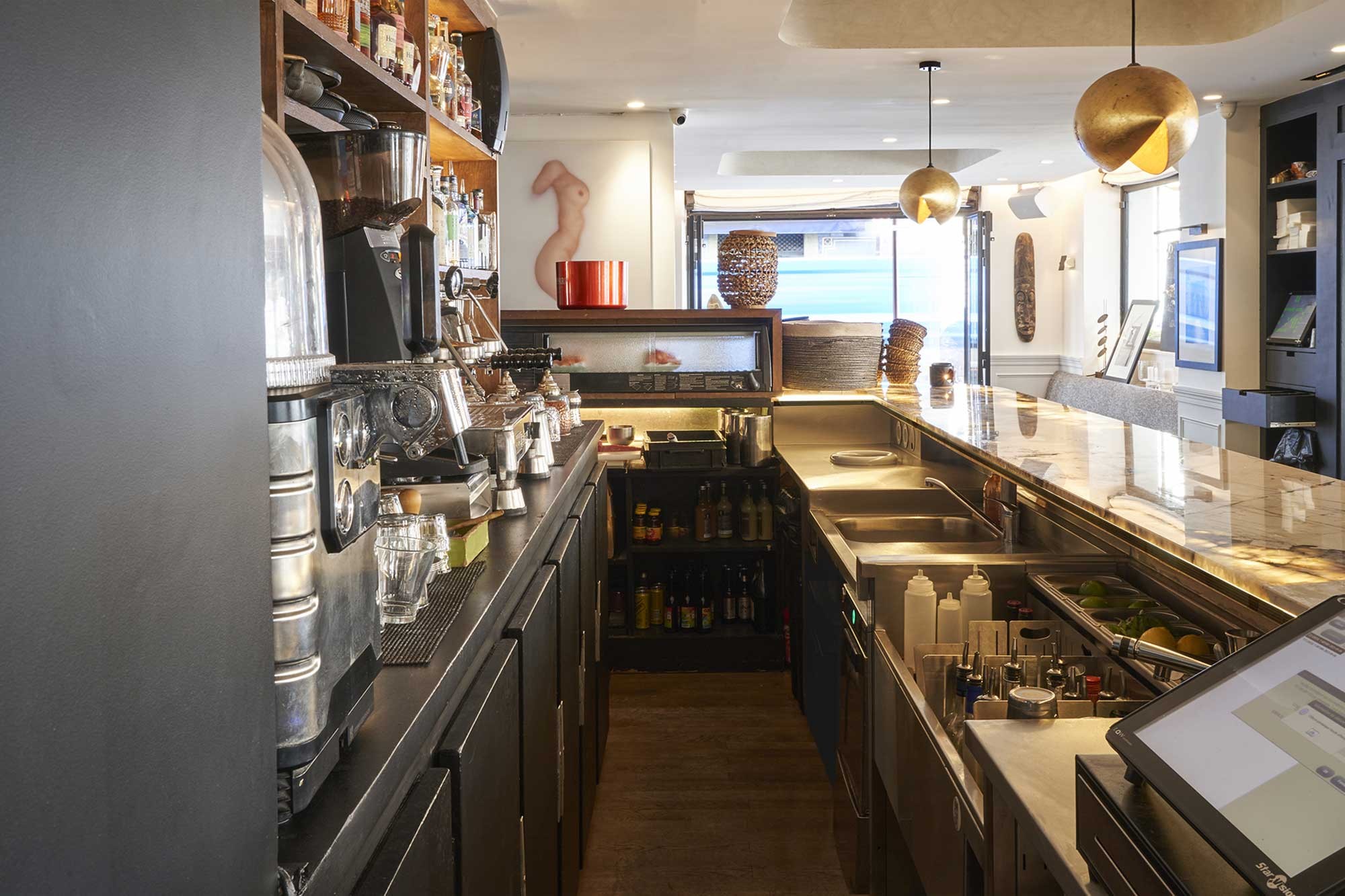 station bar inox de restaurant