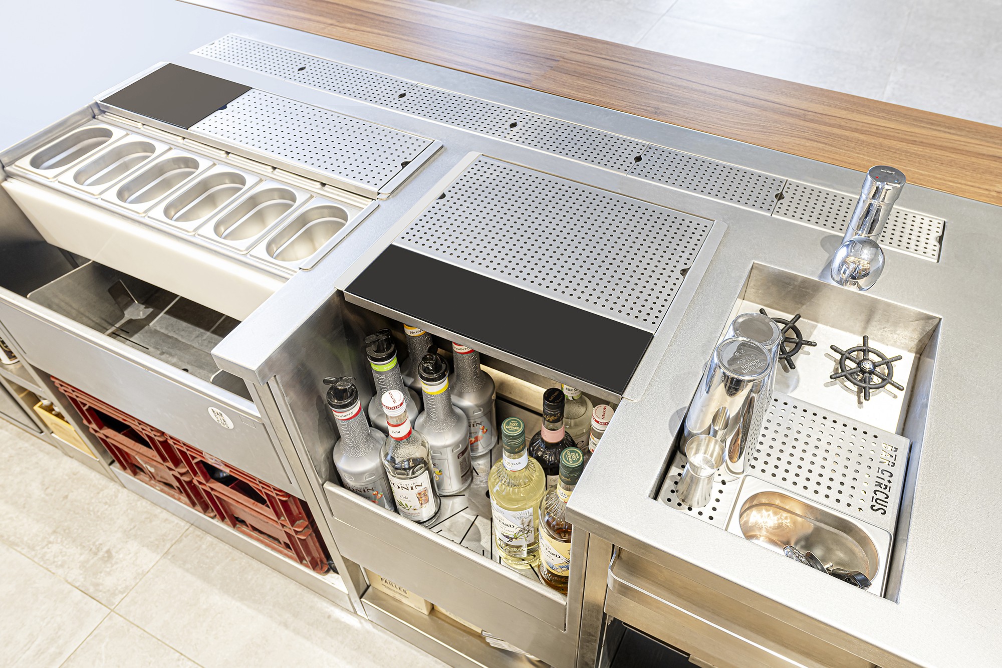 Station de bar de showroom