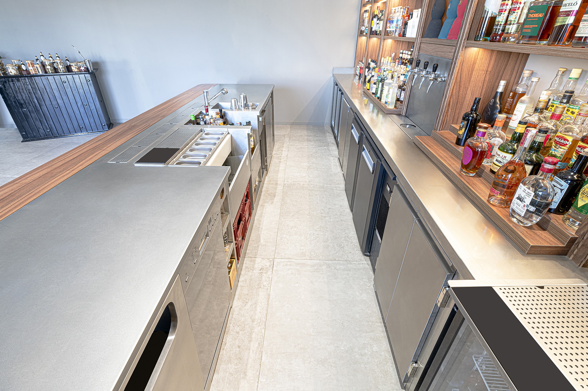 Station de bar de showroom